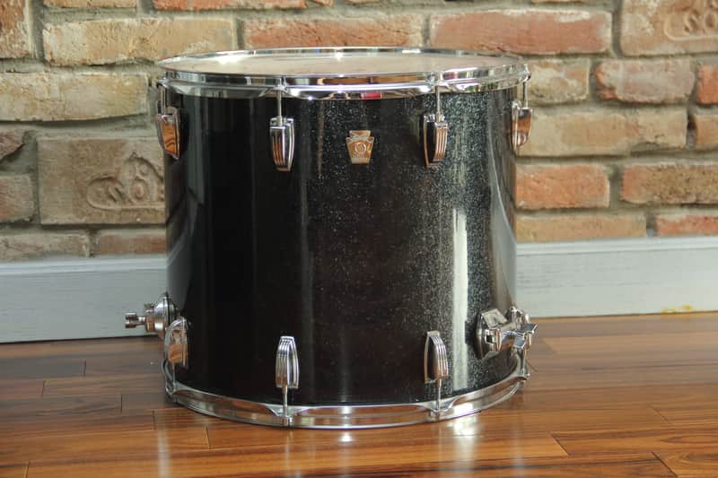 Ludwig Classic Maple Black Sparkle floor tom 18 image 1
