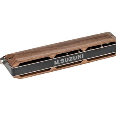 Suzuki S-64CW Sirius 16 Hole Chromatic Cross Harmonica. Wood Cover image 1