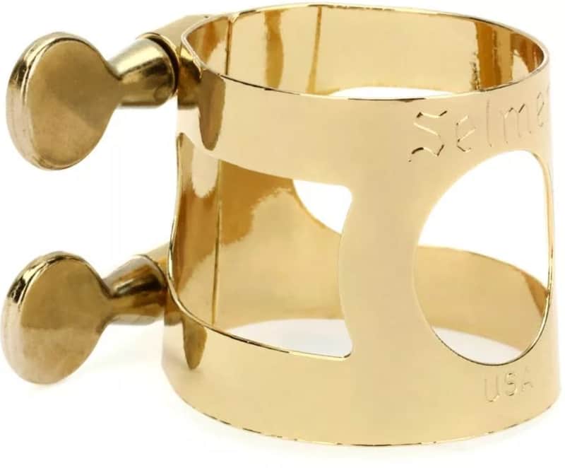 Selmer Alto Saxophone Gold Ligature • Free Shipping - Gold Color image 1