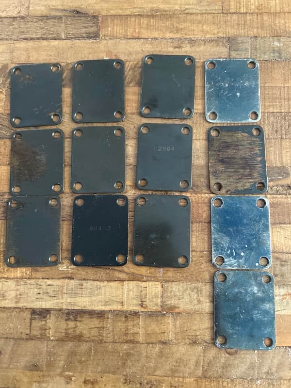 Kramer Oversized Neck plates Lot Sale of 13 Kramer Neck Plates 1980s - Oxide Used image 1