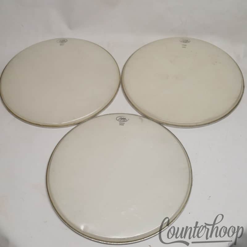 *Ludwig 3x 16" Playon Plastic Snare Drum Heads Clear Resonant Vintage 60s Parade image 1