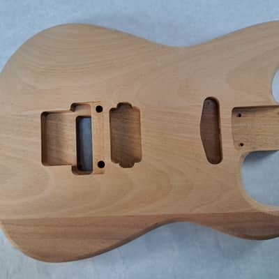 Unfinished Mahogany HxS guitar body - for Fender Stratocaster neck Floyd Rose J2410 image 1