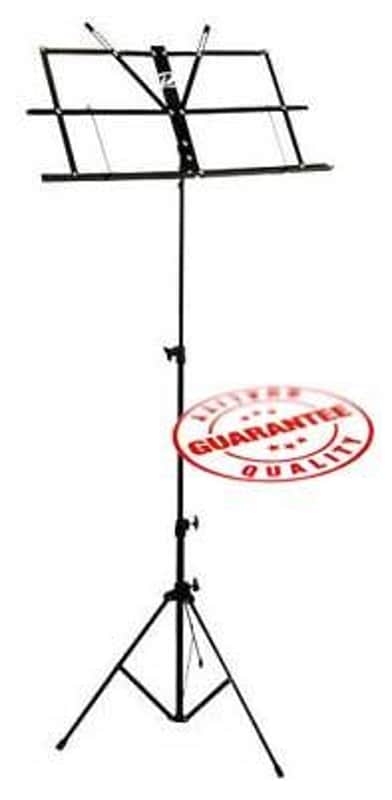 D'Luca Folding Music Stand with Carrying Bag Black image 1