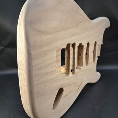 Unfinished Ash HSS guitar body - fits Fender Strat Stratocaster neck Floyd Rose J2502 image 5