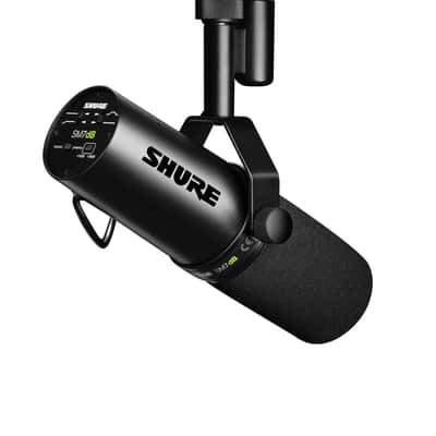 Shure SM7DB Dynamic Cardioid Polar Pattern Vocal Microphone with Built-in Preamp Featuring Rugged Construction and Yoke Mounting (Black) image 2