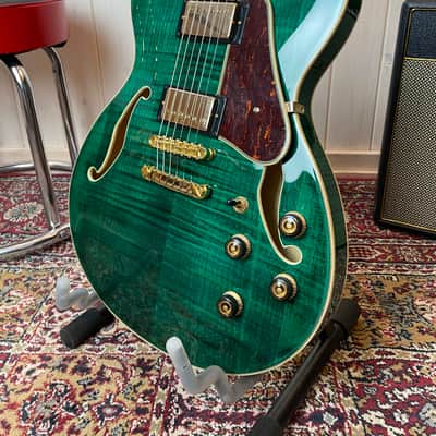 Ibanez AS93FM-TMG 2025 - Transparent Moss Green image 9