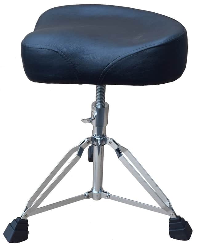 Viper Leather Top Bike Seat Drum Throne, Black image 1