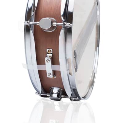 GRIFFIN Snare Drum – 13"x3.5" Poplar Shell (Piccolo littleSNAP Series) with Flat Hickory Finish, Coated Drum Head, Snare Throw Off & Marching Kit Use image 5