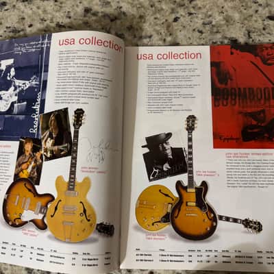 Epiphone Catalog 2003 Dot Les Paul SG flying V Explorer Noel Gallagher supernova union Jack Riviera casino John Lennon Zakk Wylde ace frehley classic custom black beauty standard 56 Goldtop Goth Thunderbird image 6