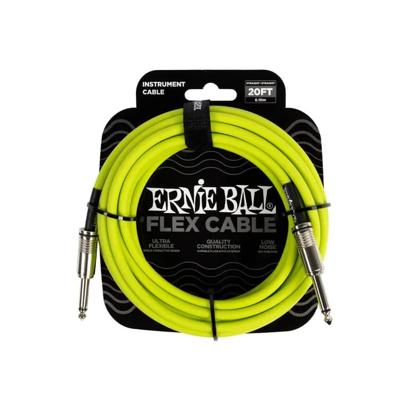 CAVO JACK-JACK  ERNIE BALL 6419 Flex Cable green (6mt) image 1