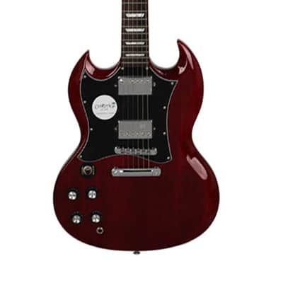 Corona CSG Standard Left Handed Double Mahogany Cutaway Electric Guitar LH Lefty Cherry image 2