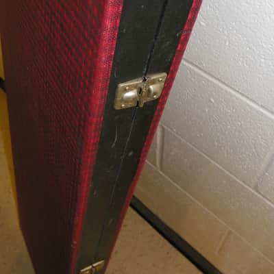 1960's*TEISCO-KENT-*RED PLAID*GUITAR CASE*BARITONE?BASS INTERIOR 43"x21.5"x13.5" image 4