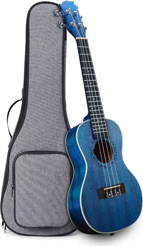 Concert Ukulele Ranch 23 inch Professional Wooden ukelele Instrument with Gig Bag  Starry Blue image 1
