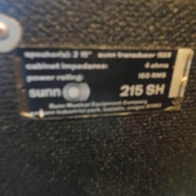 Vintage 1973 Sunn Model "T" - Tube Amp Head & Original 215H Cabinet Works! Pickup Only! image 3