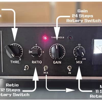 DBX 160 Stepped Stereo Compressor/Limiter ( Mastering Mod ) Manley Style Faceplate image 6