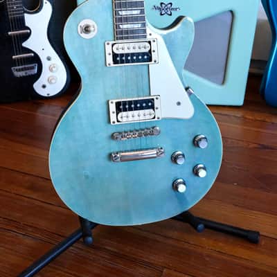 ‘17 Epiphone Les Paul Standard Pelham Blue image 1