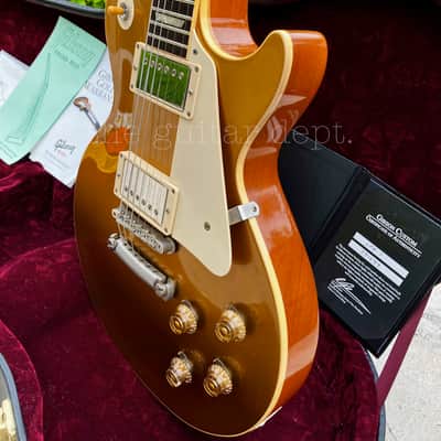 ♚CLEAN♚2009 Gibson CUSTOM SHOP R7 ♚ 1957 Les Paul GOLDTOP ♚ Very Dark Board !♚ VOS ♚57 image 11