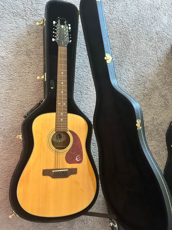 Epiphone PR-350-12 Natural 12-String Dreadnought Acoustic w/ Hard Case image 1