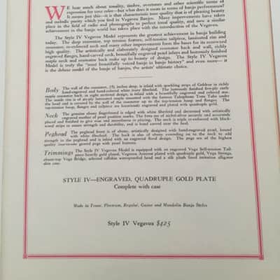 Vega Vegavox IV Deluxe Tenor Banjo 1931 - EXC Plus image 15