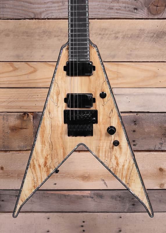 BC Rich JR-V Extreme Exotic Electric Guitar Natural w/ Floyd Rose image 1
