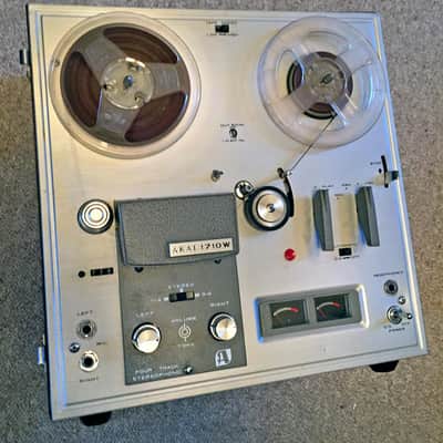 AKAI 1710W Reel-to-Reel Player 1/4" Open Reel Tube Amp Tape Recorder 4-Track Stereo 1960s Wood image 1