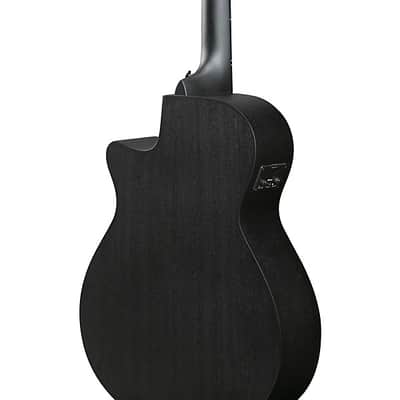 Ibanez AEG621BOT 6-String Grand Concert Acoustic Electric Guitar, Black Out image 9