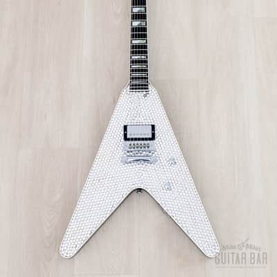 2011 Washburn Custom Shop Limited Edition Paul Stanley PSV 2200 Rhinestone Flying V, Near-Mint & Signed w/ Case, COA, Tags image 2