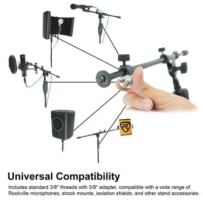 AKG D5S Dynamic Cardioid Vocal Microphone D5 S + Tripod Mic Stand w/Boom image 4