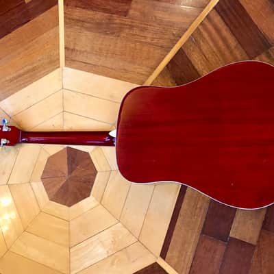 NAUGHTY BOY HUMMINGBIRD ACOUSTIC ELECTRIC DREADNOUGHT GUITAR in CHERRY BURST w/ GATOR CASES GIG BAG & STRAP image 20