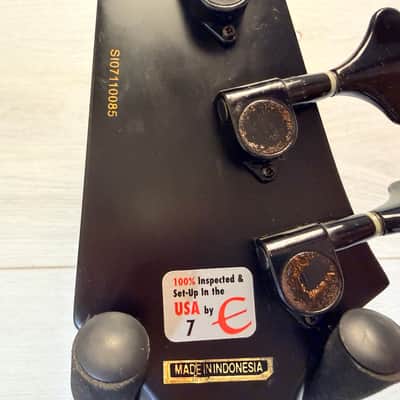 Epiphone Embassy Standard IV Bass Guitar Black Quilted Finish Indonesia 2011 2011 image 12