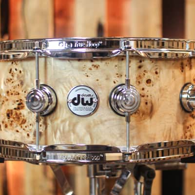 DW 6x15 Collector's Purpleheart VLT Mapa Burl Snare Drum - SO#1365283 image 1