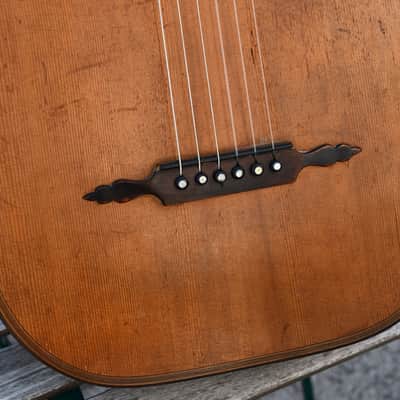 ✴️ Video Included – 1890s Restored Antique Pre-war German Guitar Lute – Flame Maple, Great Condition and Wonderful Sound image 6