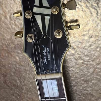 Orville by Gibson Les Paul Custom Ebony with Rosewood Fretboard 1990 - HB-R & HB-L pickups image 4