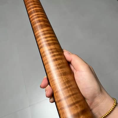 AAAAA Tele Ebony Fretboard Roasted flame Maple Electric Guitar Neck Radius 12inch Round stainless steel 22 frets hole 10mm Radius: 12 inches image 4