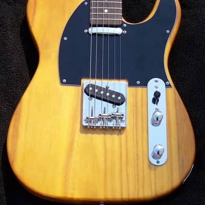 XX-Large 2" Wide(51mm) Neck Light 6.7 lb. Butterscotch Blonde Telecaster Guitar+ Maple/Ebony Neck + SRV Pickups + Treble-Bleed Circuit+ Reverse Control Plate + Leveled+Crowned, Polished Frets +12" Radius low no buzz action + Grover 406c Locking Tuners! image 1