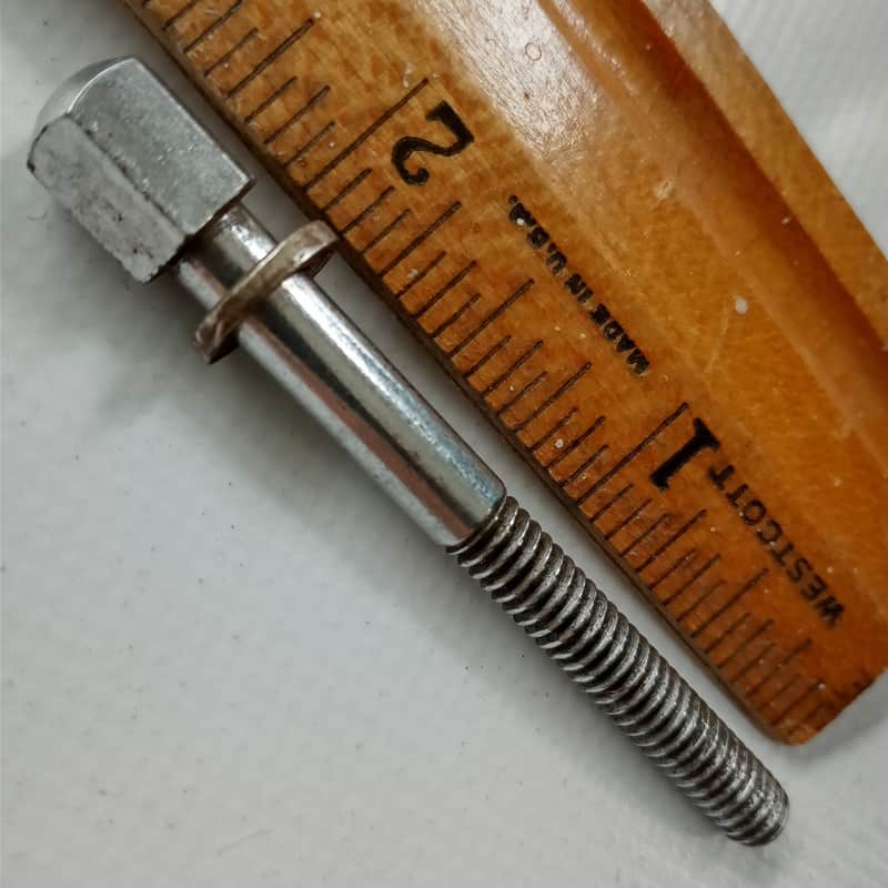 Leedy 2 1/16"Chrome Hex-Head T-Rod 12-24 Snare Drum Tension Vintage30s Tensioner image 1
