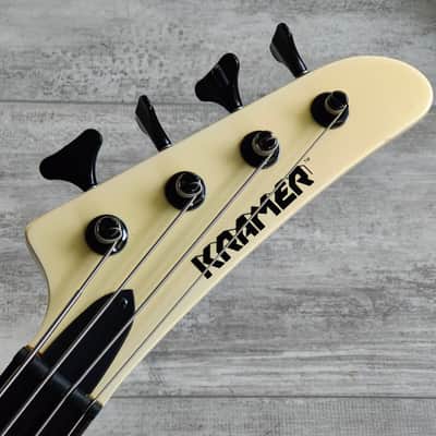 1989 Kramer Japan 4-String Ripley-Style Bass (White) image 2