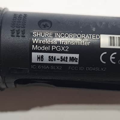 SHURE PGX4 PGX2 (SM58 Mic)  PGX1  H6 524-542 MHZ COMPLETE SET WITH COLLAR MIC image 4