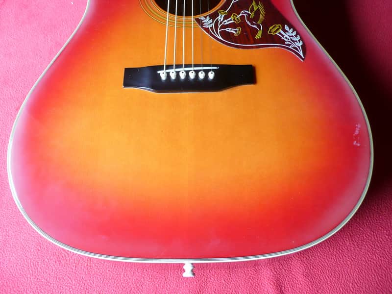 Morris WH-25 Humming Bird Late 70's Red Sunburst | Reverb