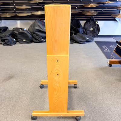 Unknown Solid Oak 14-Space Studio Rack on Casters – | Reverb