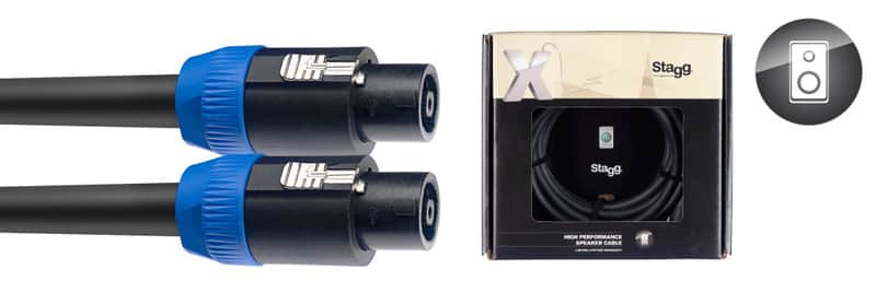STAGG X-series Professional Speaker Cable - Speakon / Speak 10m image 1