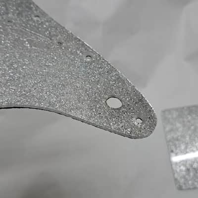 Platinum Silver Sparkle Glitter HXS HS pickguard + trem cover set Fits Fender Strat Stratocaster image 5