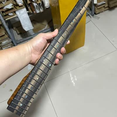 round-end stainless steel AAAA 22frets roasted flame Maple 22fret Roasted flame Maple Electric guitar neck Ebony fingerboard。suhr image 2