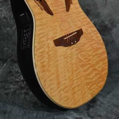 Ovation CP 247 Celebrity Deluxe Elite Style Deep Bowl Acoustic Electric Natural Quilted Maple w Gigbag & FAST Same Day Shipping image 8