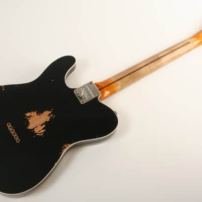 Fender Custom Shop Limited Edition '53 HS Telecaster Heavy Relic 1-Piece 2A Flame Quartersawn Maple Aged Black *On Hold image 9