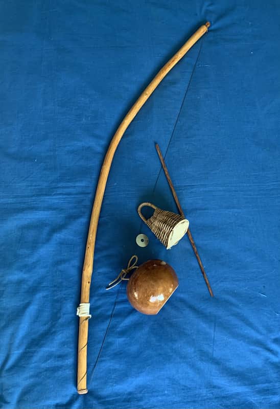 43" Brazilian Professional Medium Berimbau 43" Biriba Wood Stick Cabaca Sizes 6" x 15" Circumference image 1