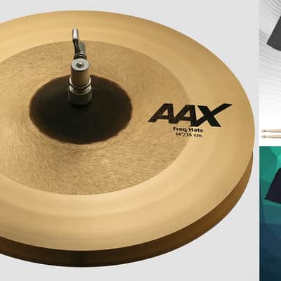 Sabian *Pre-Order* AAX 14" FREQ HiHats Cymbals Frequency Hats | Bundle & Save | Made in Canada | Special Order | Authorized Dealer image 1