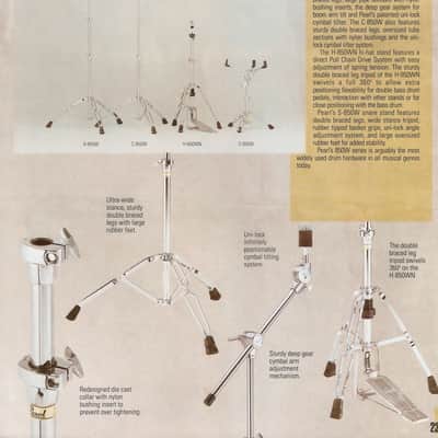 PEARL C-850W - Straight Cymbal Stand Vintage 90s image 7