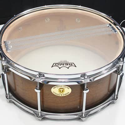 Noble & Cooley Solid Shell Classic Birch 6" x 14" Snare Drum w/ VIDEO! Espresso Satin Burst image 5