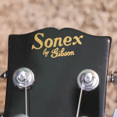 Video! Rare Logo "Sonex By Gibson" Gibson Sonex-180 Deluxe - w/ Original Case + Vintage Tags image 2